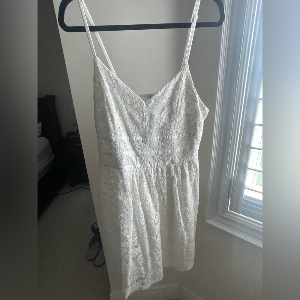 Stylish White Lace Dress